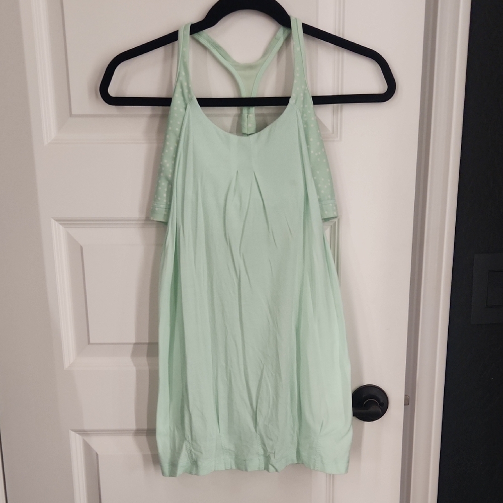 Lululemon Tank With Built In Sports Bra- Mint Green Women's Tank Top